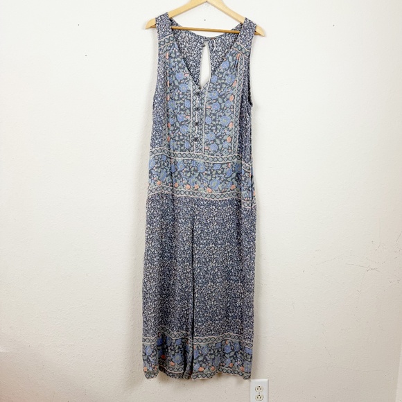 Free People Floral Boho Jumpsuit Size Large - Picture 1 of 7